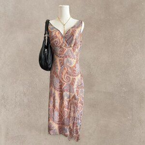 Capucino Midi Boho Whimsical Paisley Dress